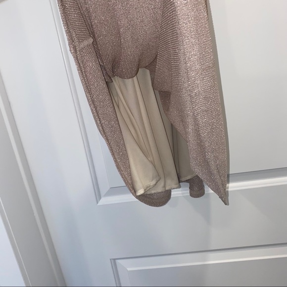 Champagne Gold High Neck Dress - Picture 3 of 9